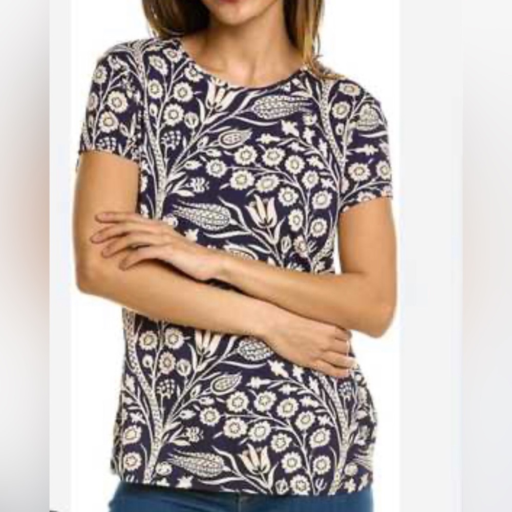 New Ted Baker Rosali Printed Fitted Tee Sz 1 or (US4)